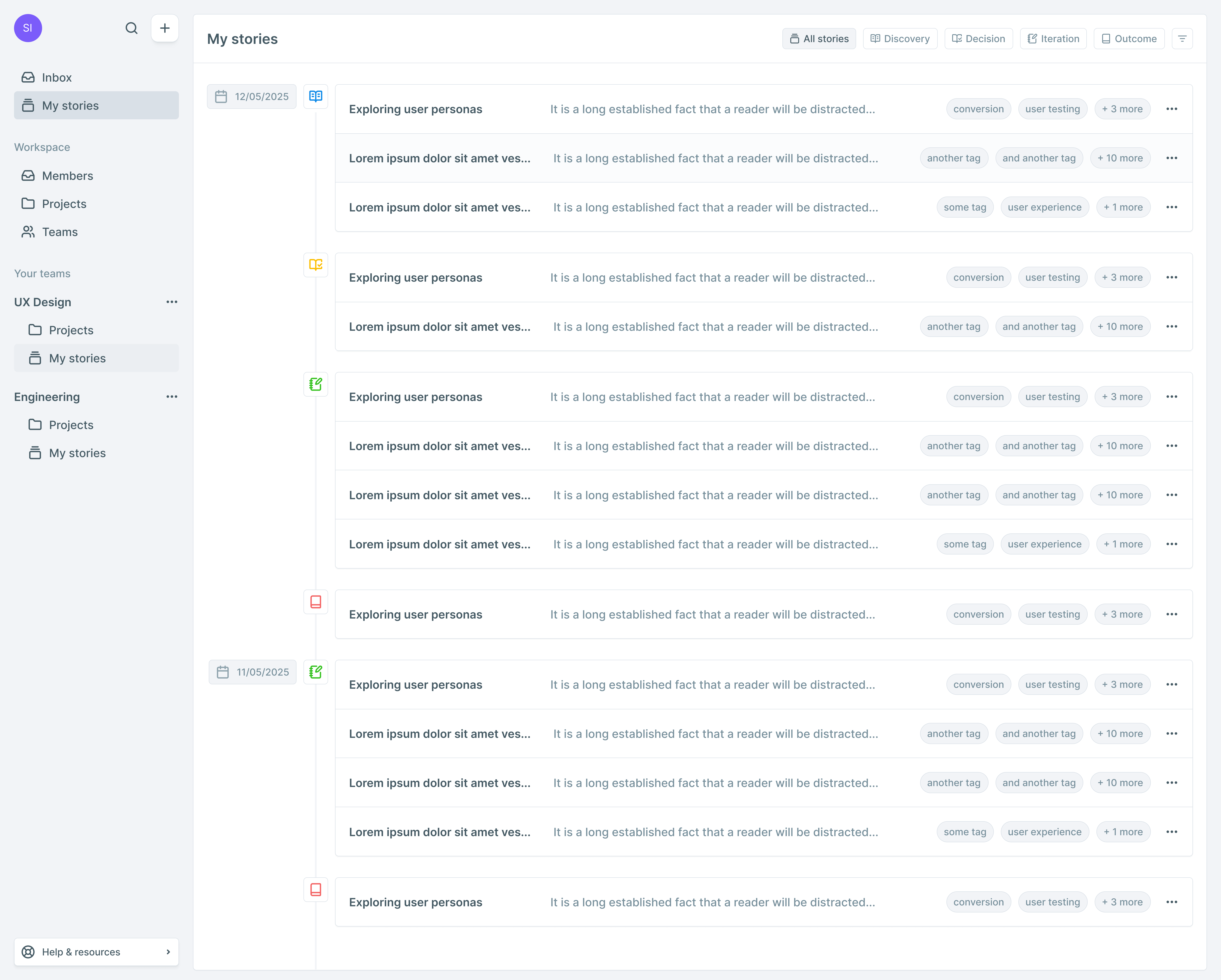 Early Exploration: My Stories Alt